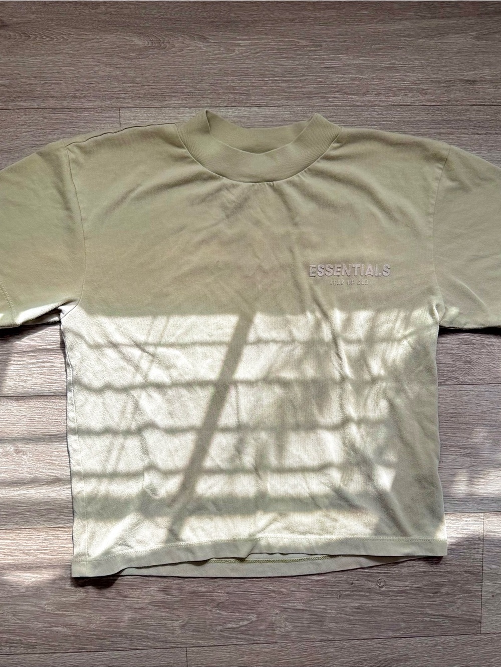 ESSENTIALS Short-Sleeve Tee in Light Olive